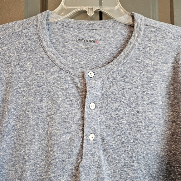 UNTUCKit Men's Long Sleeve Pullover Henley T-Shirt Size XXL 2XL Blue Comfortable - Picture 3 of 9